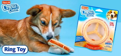 Free Hartz Chew 'N' Clean Ring Dog Toy (Apply)