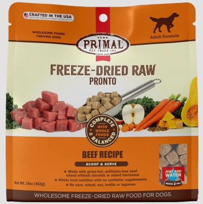 Free Primal Pronto Freeze Dried Raw Dog Food (apply)