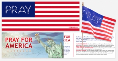 Free Pray American Flag and Sticker