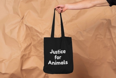 Free Justice for Animals Tote Bag