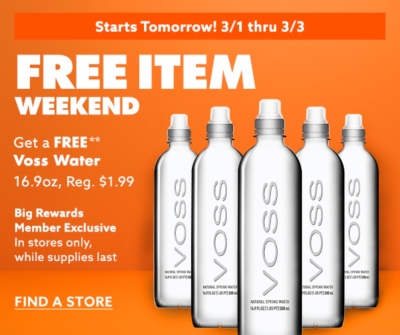 Free Voss Water at Big Lots