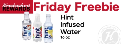 Free Hint Infused Water at Hornbacher’s