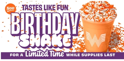 Free Birthday Shake a Whataburger