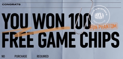 Get 100 Free Game Tokens at Dave & Buster’s