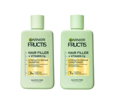 Free Garnier Fructis Hair Filler + Vitamin Cg Strength Repair Shampoo and Conditioner Sample