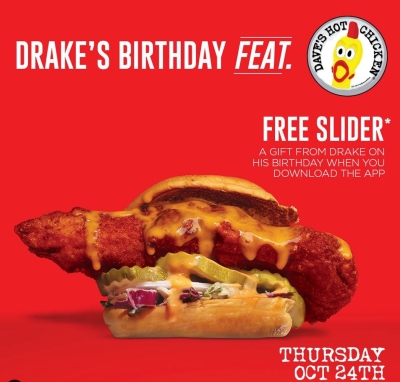 Free Slider From Dave’s Hot Chicken (10/24)
