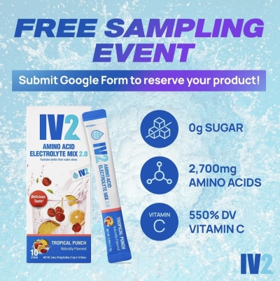 Free IV2 Hydration Sample