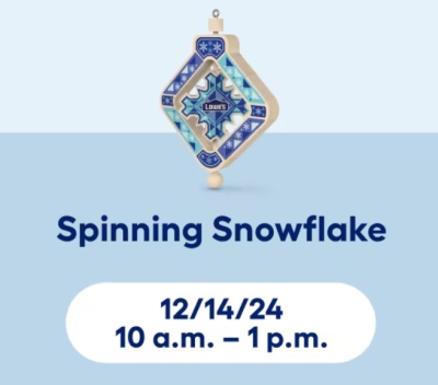 Spin Into the Season With DIY Snowflakes Workshop for Kids at Lowes (12/14)