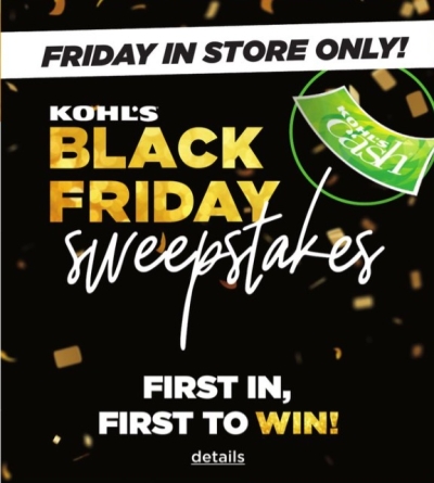 Don’t Miss Kohl’s Black Friday Prize Giveaway