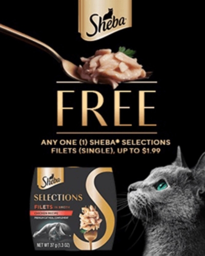 Free SHEBA Selections Filets Cat Food Sample