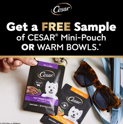 Free CESAR Gourmet Dog Food Sample