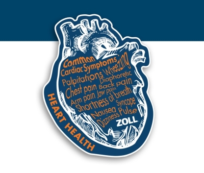 Free Heart Health Cardiac Symptoms Sticker