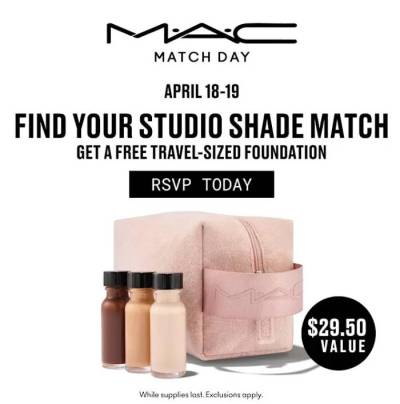 Free Travel-Size Foundation at M·A·C Stores