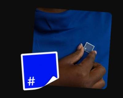 Free Blue Square Pins for #StandUpToJewishHate