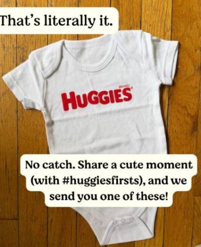 Free Huggies Bodysuit for Baby's First Moments
