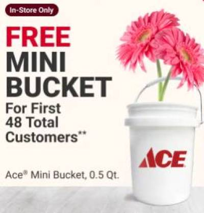Free Ace Mini Bucket at Ace Hardware (5/8)