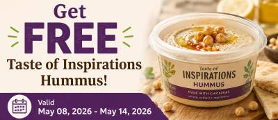 Free Taste of Inspirations Hummus at Stop & Shop