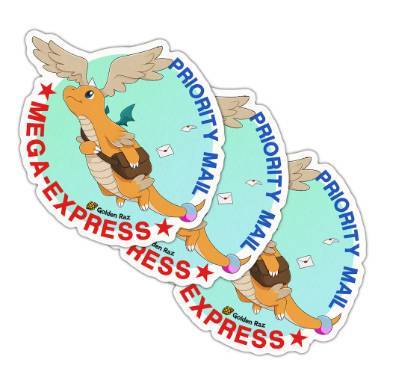 FREE Mega Dragonite Mailman Sticker