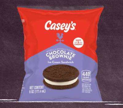 Free Casey's Chocolate Brownie Ice Cream Sandwich (7/19)
