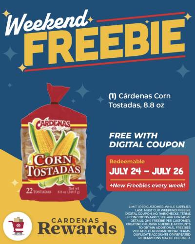 Free Cardenas Corn Tostadas Coupon