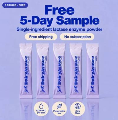 Free DairyAssure 5-Day Lactase Enzyme Sample