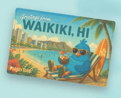 Free Pidgin Toes Postcard