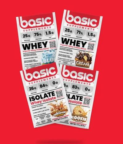 Free Whey & Isolate Protein Samples from Basic Supplements