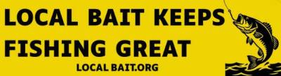 Free Local Bait Keeps Fishing Great Sticker