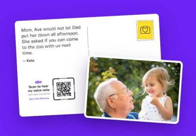Free PhotoJoy Postcard with Voice Note