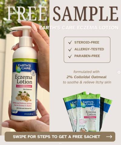 Free Earth's Care Eczema Lotion Sample