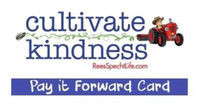 Free ReesSpecht Life Pay It Forward Cards